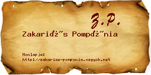 Zakariás Pompónia névjegykártya